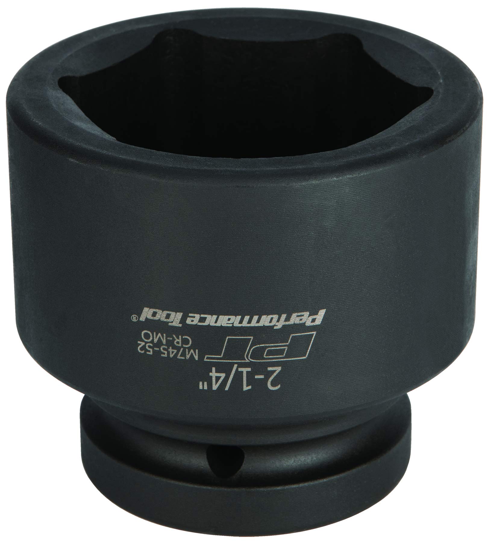 Performance Tool M745-52 1 In Drive 2-1/4 In Impact Socket for Heavy-Duty Automotive Repairs and Maintenance Jobs with High-Torque Output Capability