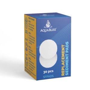 aquabliss shower filter sediment pads - protect your skin & hair from rust, dust, sand and other impurities in your water. compatible with sf400 & sf500-30-pack