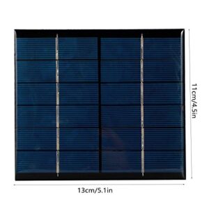 POCREATION 2.5W 6V Mini Solar Module, Solar Panel Charger, DIY 5.1 x 4.5in Practical Polysilicon Solar Lamps Outdoor Solar Products Household Products for Solar Toys