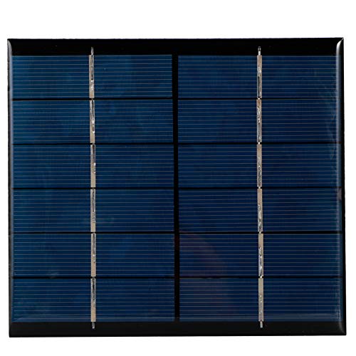 POCREATION 2.5W 6V Mini Solar Module, Solar Panel Charger, DIY 5.1 x 4.5in Practical Polysilicon Solar Lamps Outdoor Solar Products Household Products for Solar Toys