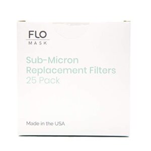 Flo Mask Kids - Sub-Micron Replacement Filters (25-Pack) for Children's Mask, Made in USA