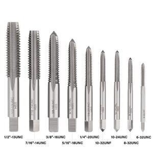 COMOWARE Drill and Tap Sets, HSS Jobber Length Drill Bits with Metal Indexed Case | 18-Piece, 6-32 to 1/2"-13 Tap Sizes