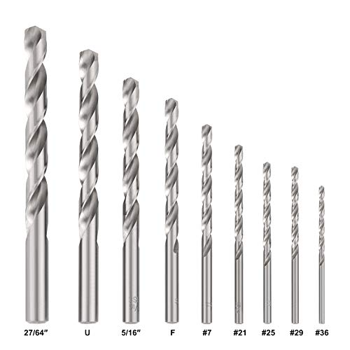 COMOWARE Drill and Tap Sets, HSS Jobber Length Drill Bits with Metal Indexed Case | 18-Piece, 6-32 to 1/2"-13 Tap Sizes