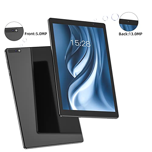 YQSAVIOR 2 in 1 Tablet 10 inch, 64GB ROM 512GB Expandable Tablet with LCD Writing Pen Included Android Tablet 5+13MP Camera, 2.4G&5G WiFi, Bluetooth 5.0 Computer Tab PC, Computer Tablet Gray
