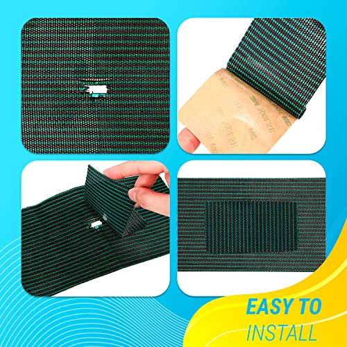 Pool Safety Cover Patch Kit, Swimming Pool Patch Repair Kit 4 x 8 Self Adhesive, Green Pool Cover Patch 6 Pсs