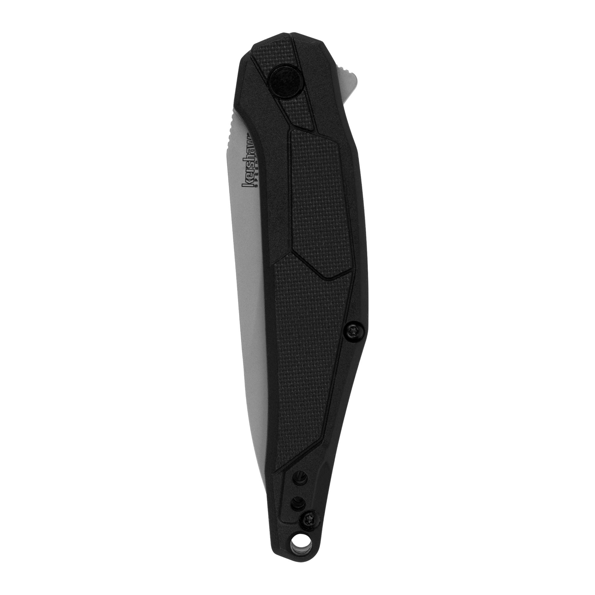 Kershaw Lightyear Pocket Knife, 3.125" 4Cr14 Steel Drop Point Blade, assisted opening, Liner Lock,Black