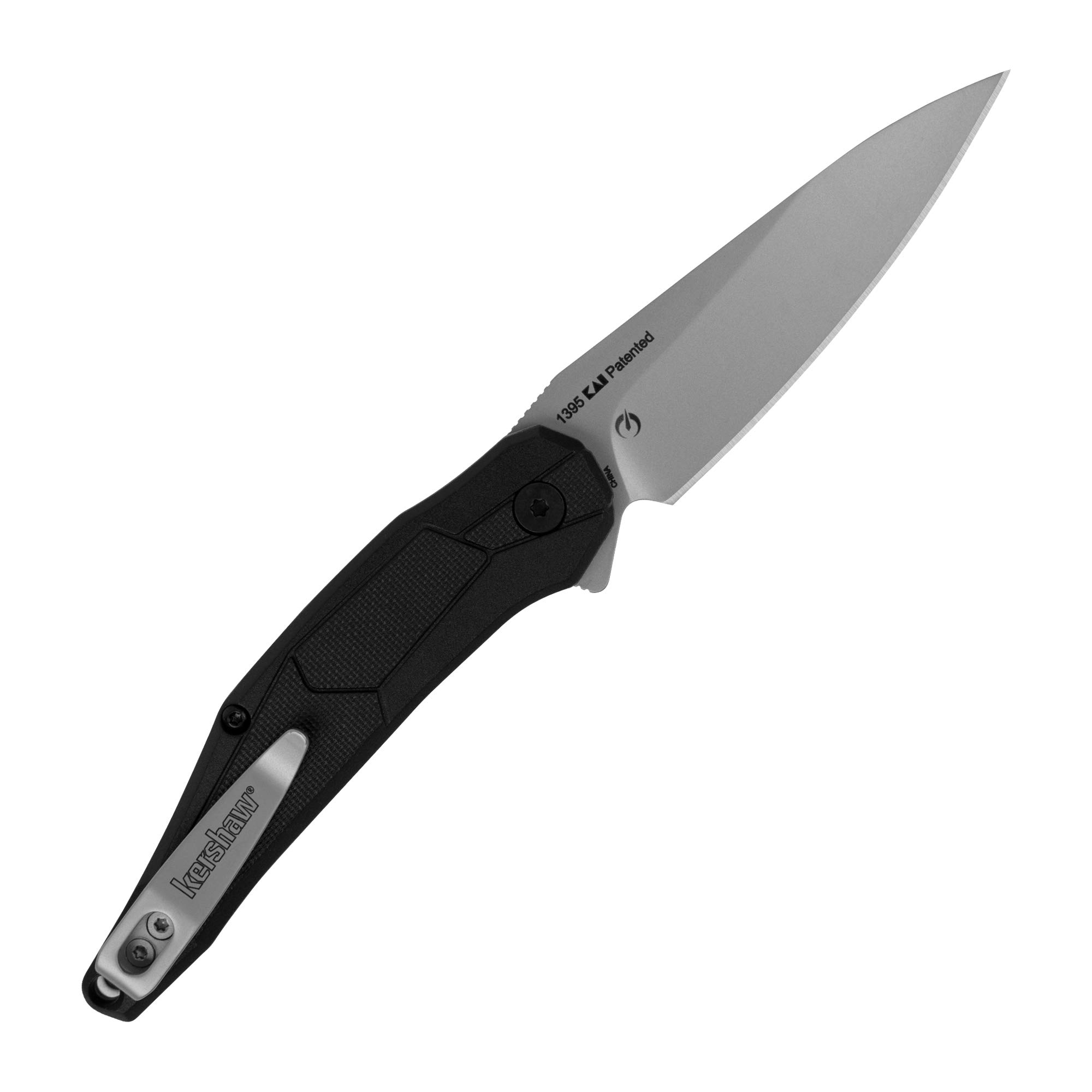 Kershaw Lightyear Pocket Knife, 3.125" 4Cr14 Steel Drop Point Blade, assisted opening, Liner Lock,Black