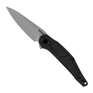 Kershaw Lightyear Pocket Knife, 3.125" 4Cr14 Steel Drop Point Blade, assisted opening, Liner Lock,Black