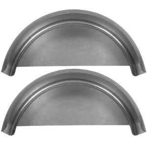 hecasa steel round single axle trailer fenders and fender backs fits 14” to 16” wheels - 32” x 9” x 15” (2pcs)