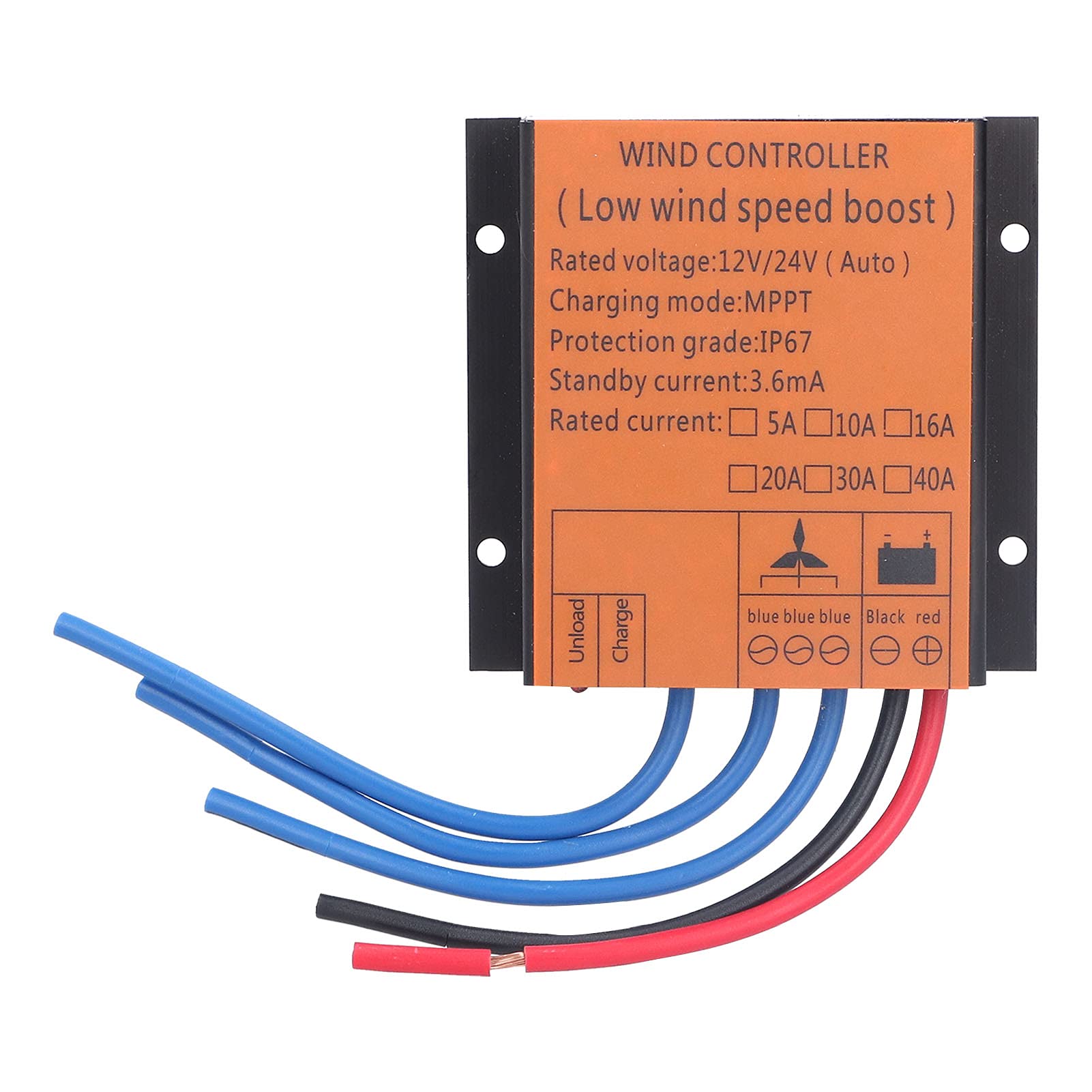 FLTXNY POWER Wind Turbine Charge Controller 300W 400W 600W Wind Turbine Generator Controller IP67 Waterproof 12V/24V Automatic