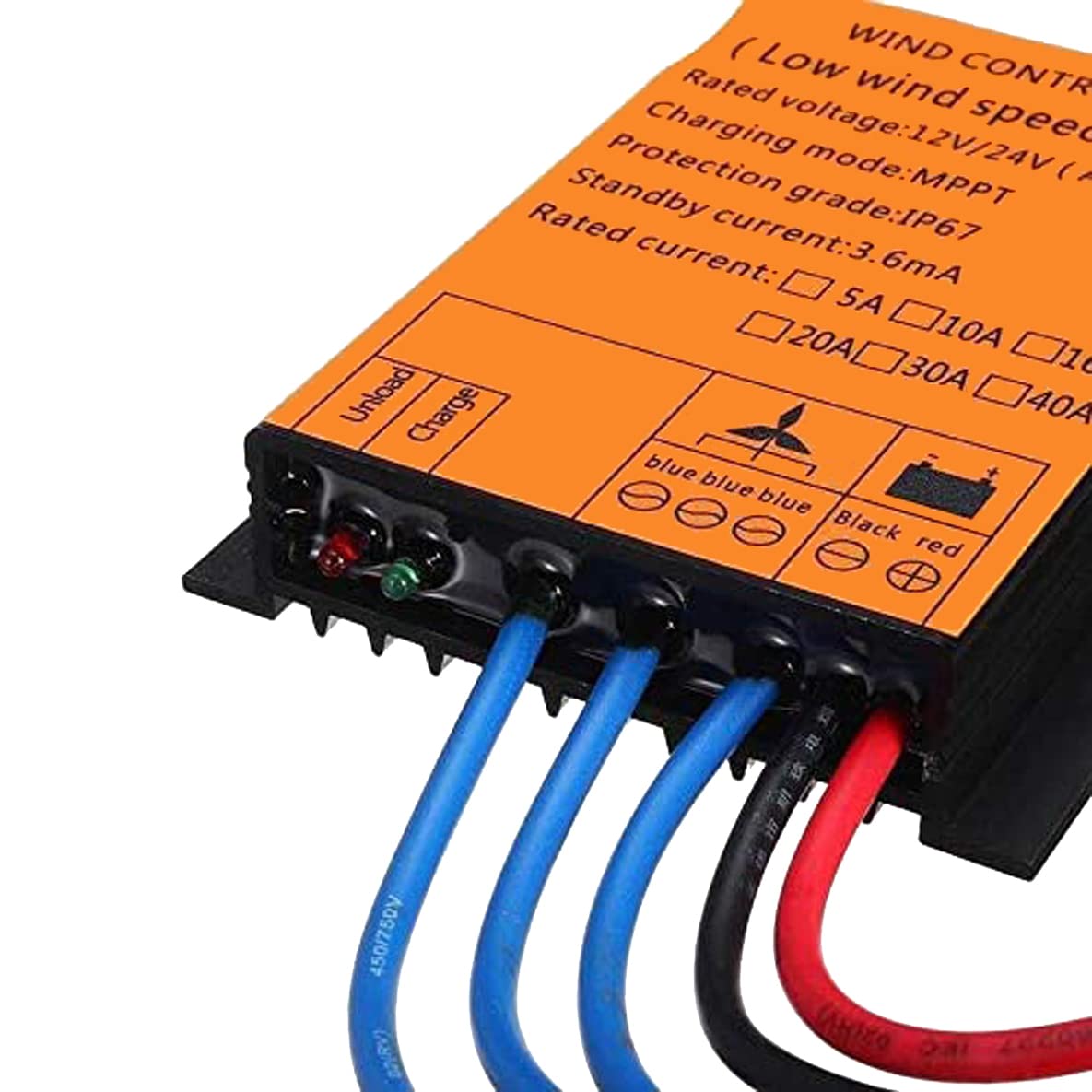 FLTXNY POWER Wind Turbine Charge Controller 300W 400W 600W Wind Turbine Generator Controller IP67 Waterproof 12V/24V Automatic