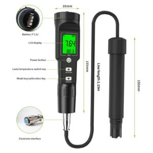 RCYAGO Dissolved Oxygen Meter with Electrode Filling Fluid