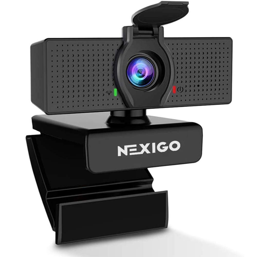 NexiGo N60 1080P Web Camera, HD Webcam with Microphone & Privacy Cover, USB Computer Camera, 110-degree Wide Angle, Plug and Play, for Zoom/Skype/Teams/OBS, Conferencing and Video Calling (Renewed)