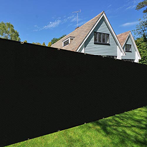 Orgrimmar Privacy Screen Fence Black 6’x50’ Heavy Duty Garden Fence Mesh Shade Net Cover for Outdoor Wall Porch Patio Backyard Balcony