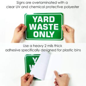 Yard Waste Sticker Yard Waste Only Signs 2 Pack 10" x 7" Recycle Yard Debris Only Stickers, Self Adhesive Vinyl Water Proof Yard Waste Decals, Outdoor & Indoor