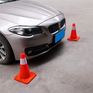 12 Pack 18" Traffic Cones Safety Road Parking Cones Weighted Hazard PVC Cones Construction Cones for Traffic Fluorescent Orange with w/4" Reflective Strips Collar Plastic Safety Signs (12)