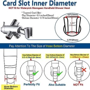 Shower Arm Diverter with Handshower Mount, G1/2 Brass Shower Diverter Valve Bathroom Universal Shower System Replacement for Handheld Shower and Fixed Shower Head(Polished Chrome)