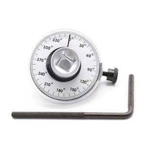 BSBMIEQM 1/2 Inch Torque Wrench Angle Gauge Tool,360° Adjustable 1/2" Drive Torque meter Wrench Set,Professional Measure Tool