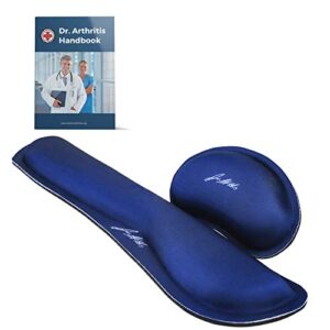 dr. arthritis doctor developed ergonomic wrist rest for mouse & keyboard and perfect for good wrist health, posture & joint conditions blue