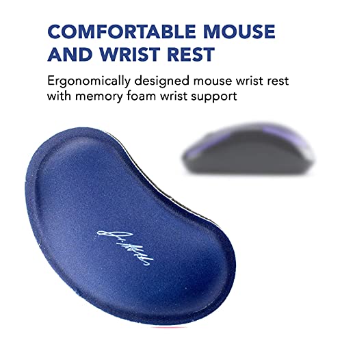 Dr. Arthritis Doctor Developed Ergonomic Wrist Rest for Mouse & Keyboard and Perfect for Good Wrist Health, Posture & Joint Conditions Blue