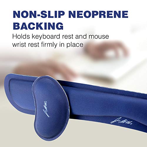 Dr. Arthritis Doctor Developed Ergonomic Wrist Rest for Mouse & Keyboard and Perfect for Good Wrist Health, Posture & Joint Conditions Blue