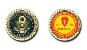 25th infantry division vietnam veteran challenge coin - officially licensed
