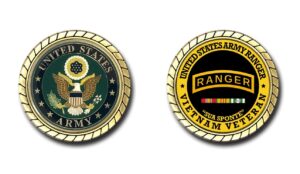 ranger vietnam veteran challenge coin - officially licensed
