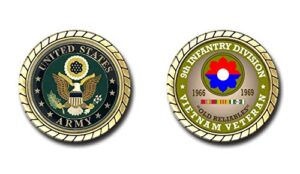 9th infantry division vietnam veteran challenge coin - officially licensed