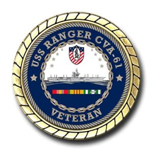 USS Ranger CVA-61 Vietnam Service Challenge Coin - Officially Licensed