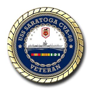 USS Saratoga CVA-60 Vietnam Service Challenge Coin - Officially Licensed