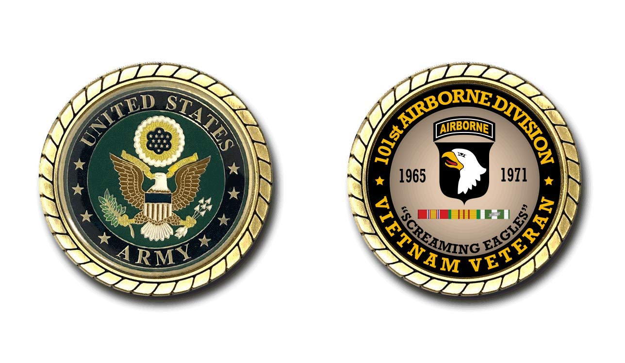 101st Airborne Division Vietnam Veteran Challenge Coin - Officially Licensed