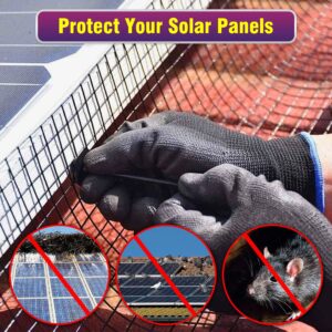 MAPORCH Solar Panel Critter Guard - PVC Coated Galvanized Steel Mesh (6" x50FT, 1/2" x1/2") for Rodent & Bird Protection, Easy-to-Install Solution