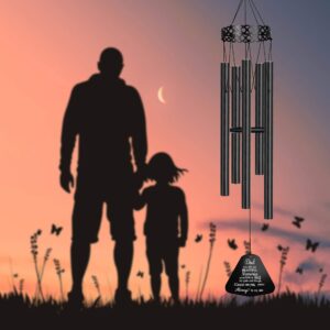 Memorial Wind Chimes for Loss of Father Sympathy Gifts Loss of Dad Papa Rememberance Large Angel Windchimes Outside Indoor Garden Home Déco