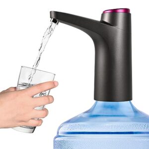 5 gallon water bottle pump - water bottle dispenser for 5gl, usb charging automatic drinking water pump, portable electric water dispenser jug for home kitchen office and picnic