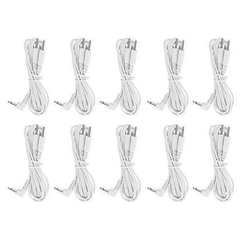 Electrode Wire Electrode Cabl 10pcs Bag DC 2.5mm 1.2m 2‑in‑1 Pin Type Electrode Wires Cable for TENS Unit Physiotherapy Machine