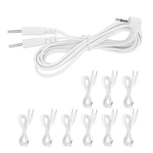 Electrode Wire Electrode Cabl 10pcs Bag DC 2.5mm 1.2m 2‑in‑1 Pin Type Electrode Wires Cable for TENS Unit Physiotherapy Machine