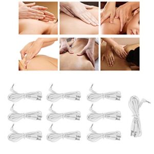 Electrode Wire Electrode Cabl 10pcs Bag DC 2.5mm 1.2m 2‑in‑1 Pin Type Electrode Wires Cable for TENS Unit Physiotherapy Machine