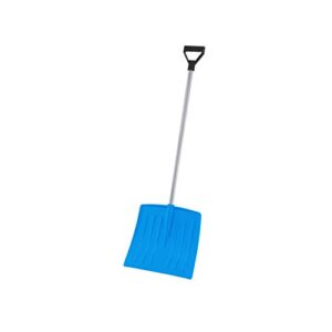 Superio Kids Snow Shovel Plastic Heavy Duty Snow Shovel for Snow Removal, Small Kids Shovel Snow Fun, Sturdy Wooden Handle, 35" Height, 12" Blade (2, Blue)