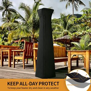 Himal Pyramid Torch Patio Heater Cover,Heavy Duty Fabric With Durable Zipper,Stand-Up Outdoor Waterproof Full Heater Cover,23"L X 23"W X 90"H