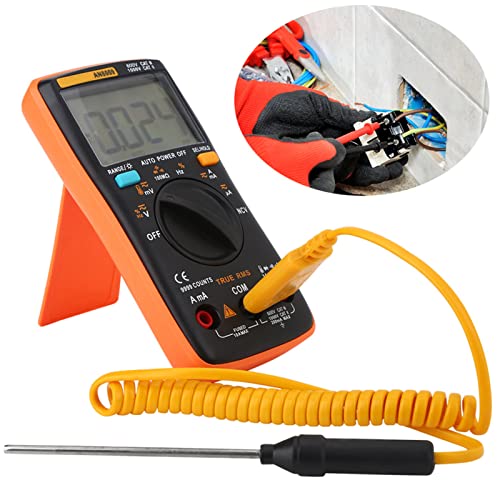 Oumefar Portable Digital Electrical Multimeter, AN8009 Digital Multimeter Auto Range True RMS AC/DC Voltage Electronic Meter Testing Measuring Tools