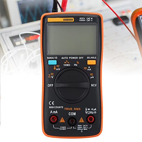 Oumefar Portable Digital Electrical Multimeter, AN8009 Digital Multimeter Auto Range True RMS AC/DC Voltage Electronic Meter Testing Measuring Tools