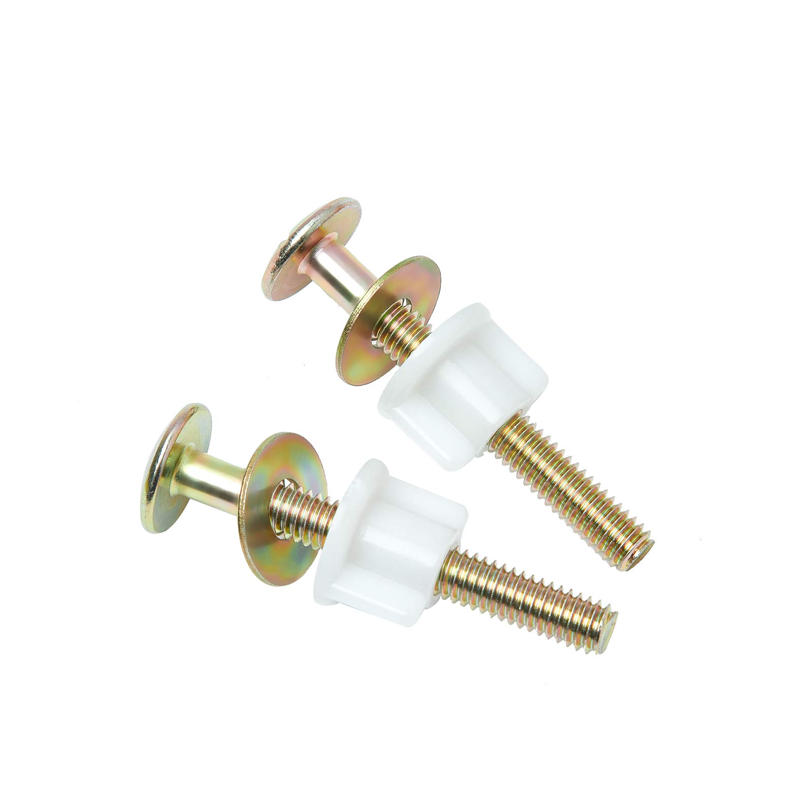 2 Pieces Toilet Seat Bolts, Universal Toilet Seat Screws Replacement, Heavy Duty Toilet Seat Hardware with Nuts and Washers, Steel Toilet Lid Screws for Top Mount Toilet Seat Hinges