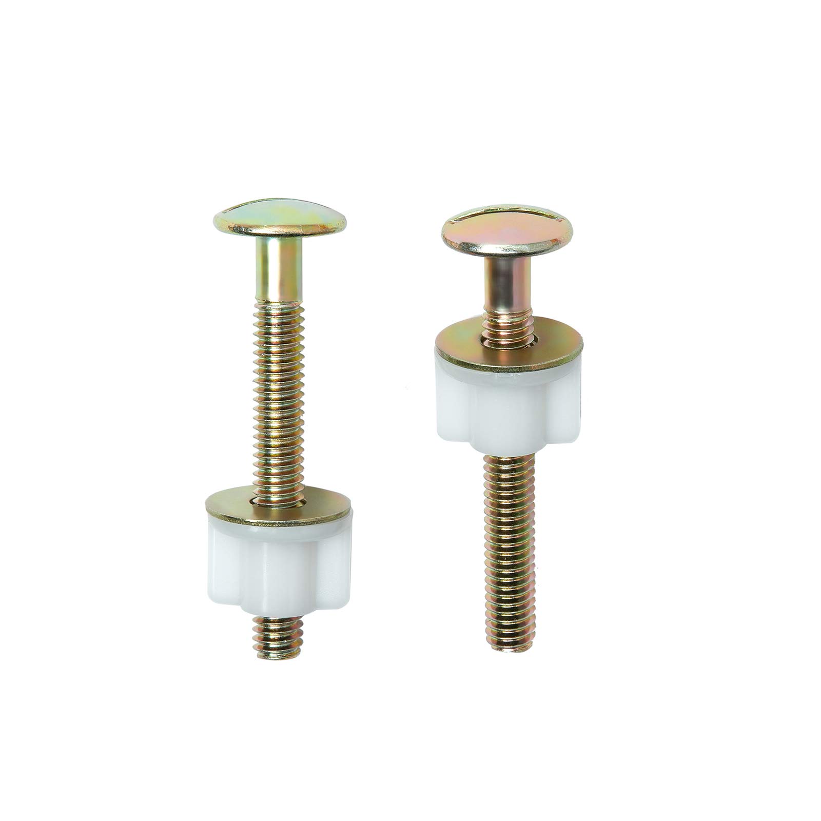 2 Pieces Toilet Seat Bolts, Universal Toilet Seat Screws Replacement, Heavy Duty Toilet Seat Hardware with Nuts and Washers, Steel Toilet Lid Screws for Top Mount Toilet Seat Hinges