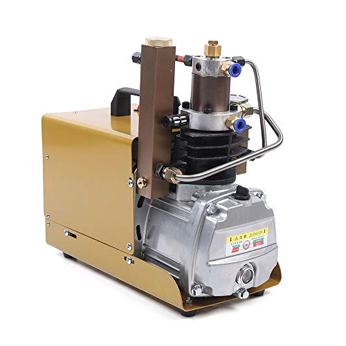 CNCEST 110V High Pressure Electric PCP Air Compressor 30MPa 4500PSI Diving Pump, Water Cooling, 130L/min Air Output, 2800r/min Motor speed