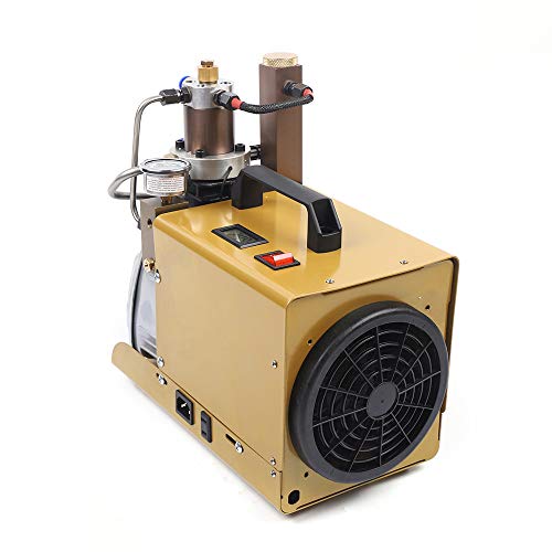 CNCEST 110V High Pressure Electric PCP Air Compressor 30MPa 4500PSI Diving Pump, Water Cooling, 130L/min Air Output, 2800r/min Motor speed