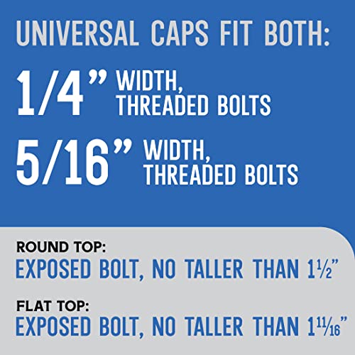 Stinky John's Tall Toilet Bolt Caps: Don't Cut Those Bolts! 100% Made in USA! (Universal Fit, 4 Pack)