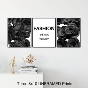 Glam Quote Set - Elegant Classy Contemporary Wall Art Decor print - Chic Luxury Couture Fashion Design Home Decor for Bedroom, Living room, Bathroom, Office - Gift for Woman, Fashionista