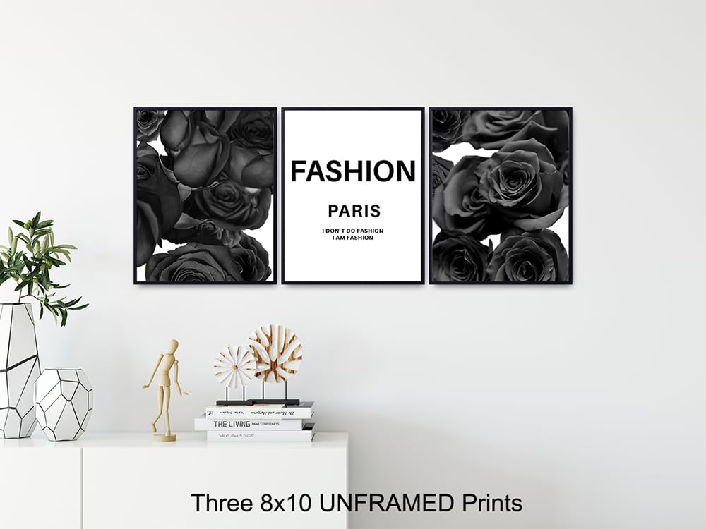 Glam Quote Set - Elegant Classy Contemporary Wall Art Decor print - Chic Luxury Couture Fashion Design Home Decor for Bedroom, Living room, Bathroom, Office - Gift for Woman, Fashionista