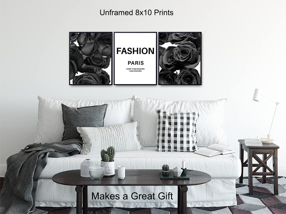 Glam Quote Set - Elegant Classy Contemporary Wall Art Decor print - Chic Luxury Couture Fashion Design Home Decor for Bedroom, Living room, Bathroom, Office - Gift for Woman, Fashionista