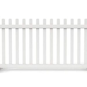 Zippity Outdoor 22in H x 44in W White Vinyl Portable Puppy Dog Fence Kit ZP19055 (2 Pack)